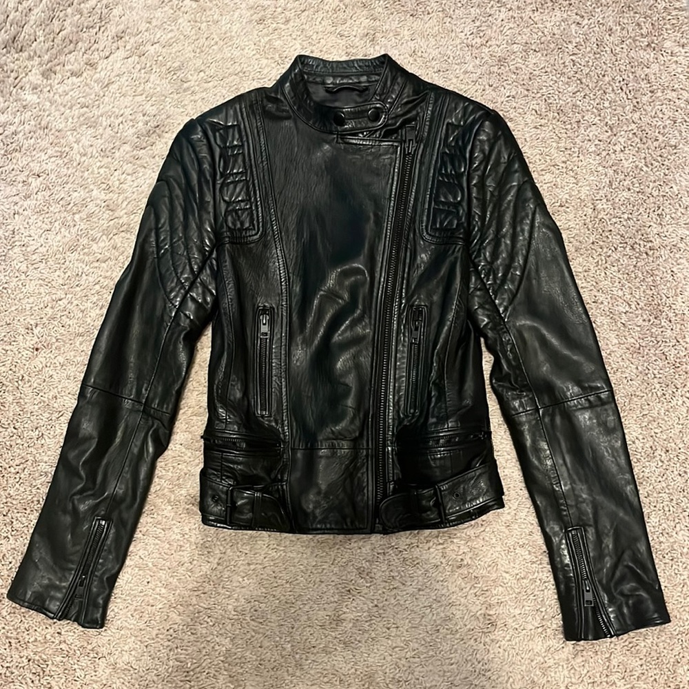 AllSaints leather jacket size 2